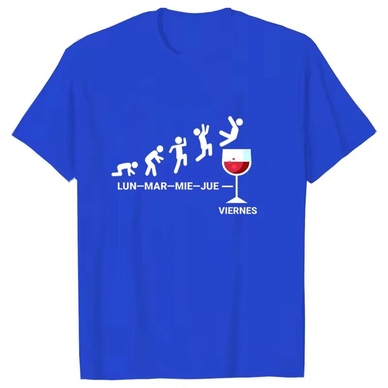Viernes Beer Bedruckte T-Shirts für Damen und Herren, kurzärmelig, lustiges Rundhals-T-Shirt, lässige Sommer-Tops, Streetwear, Harajuku-Top – Detail 3