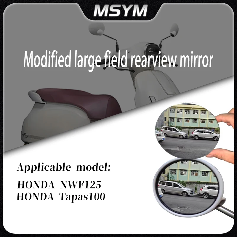 

Motorcycle Accessories Convex Mirror Increase Rearview Mirrors Side Mirror View Vision Lens For Honda NWF125 NWF 125 Tapas100