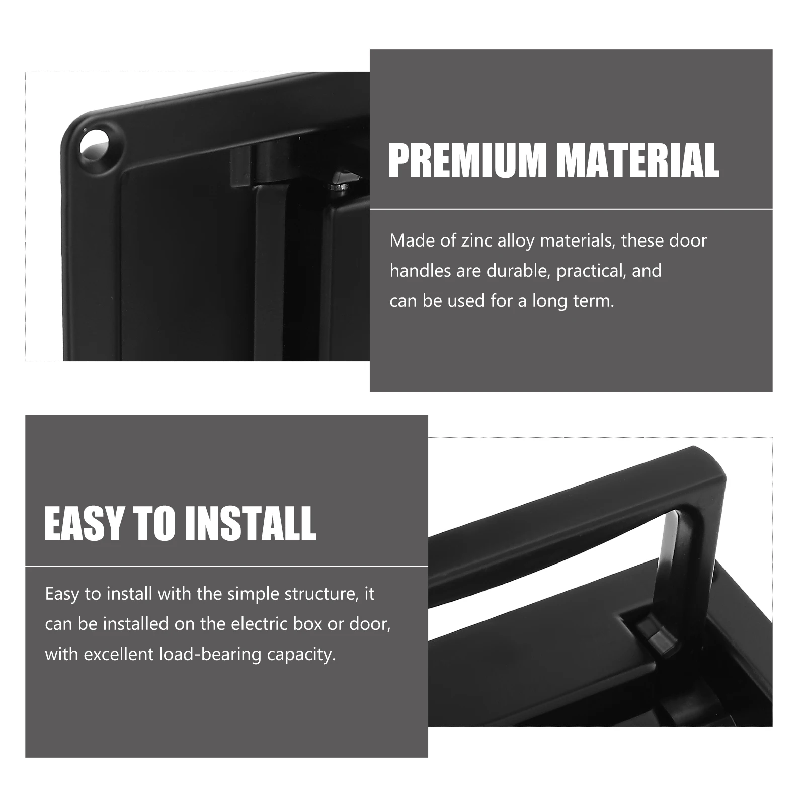 

Recessed Door Handles Cabinet Handles Electric Box Tool Box Pulls Brushed Nickel Zinc Alloy Durable Smooth Load Bearing