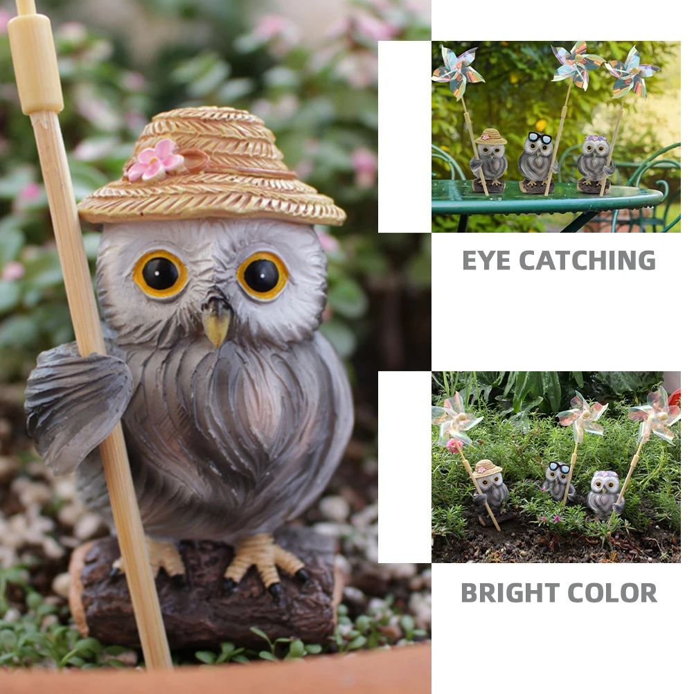 

3Sets Cat Head Eagle Windmill Decorative Pinwheel for Yard Garden Party Gathering Easy Use Long Life Pinwheels