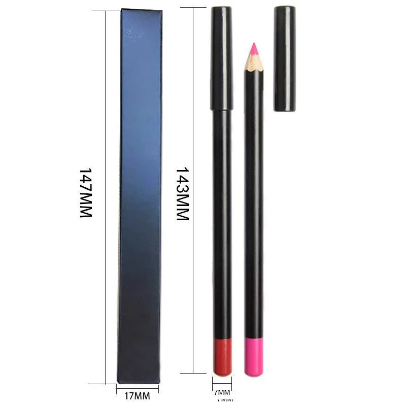 No Brand Lip Pencils Matte Lipliner Pencil Waterproof Makeup Lips 2024 Matte Lipstick Lip Liner Pen Smooth Nude Cosmetics