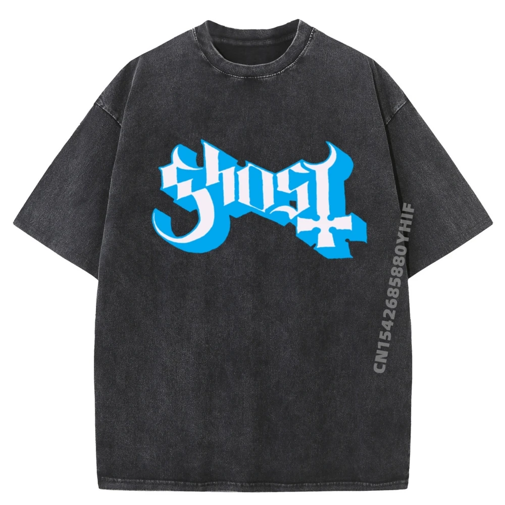 

Latest Graphic Tees Vitruvian Ghost Mens Designer Clothes Printed T-Shirt Mens Fashion Washed Shirt Male Tops