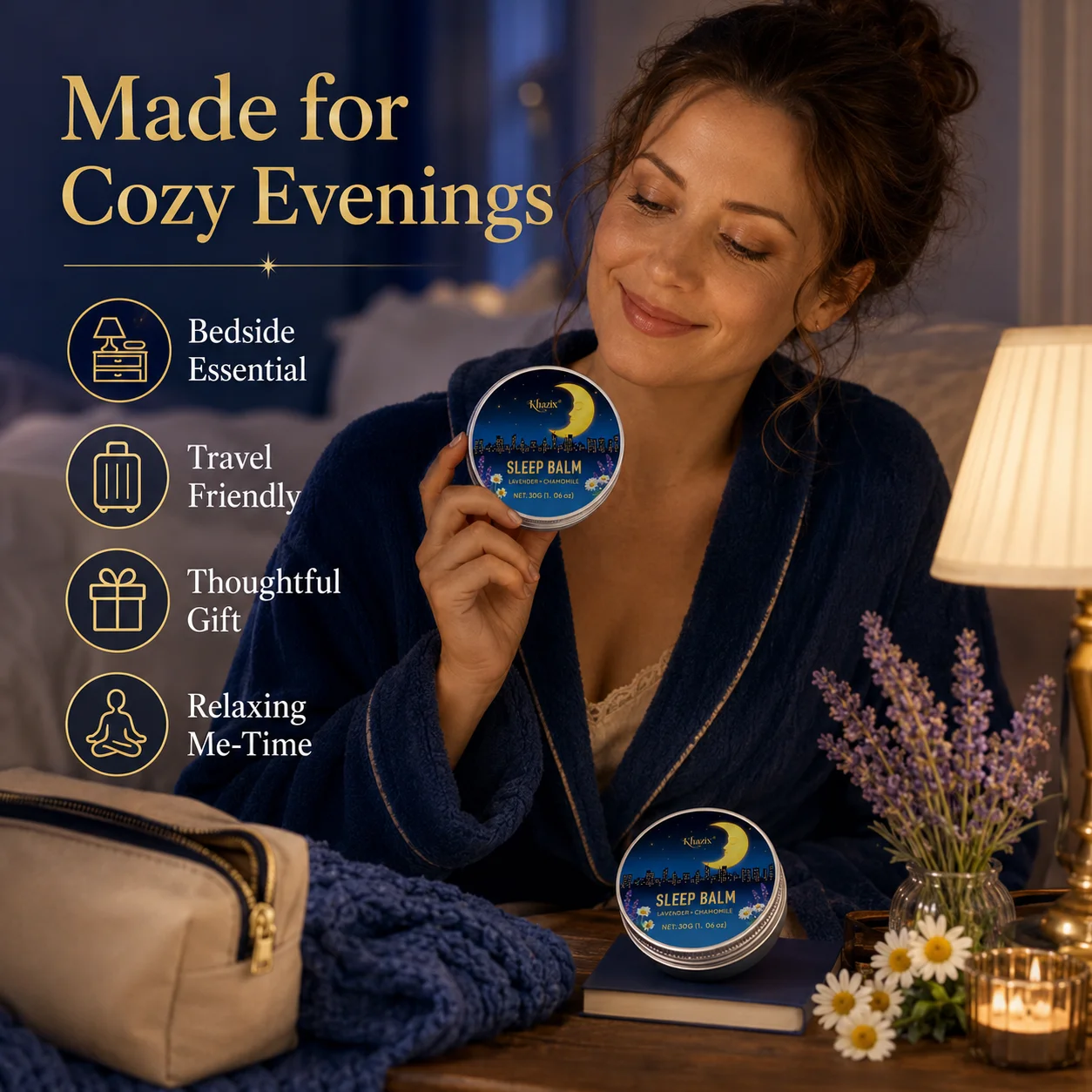 Sleep Cream - Body Care Balm - Sleep Aid Balm, Hypoallergenic, Daisy Lavender Scent, Use When Sleeping, for Daily Use