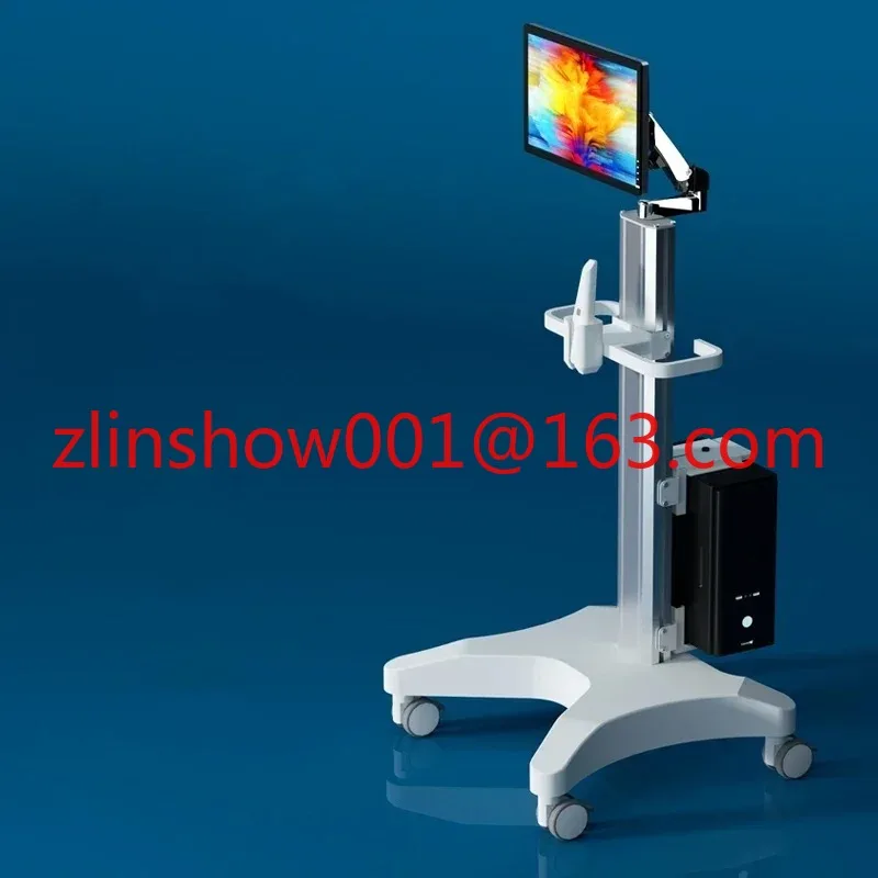 Wholesale Height adjustable touchscreen computer cart medical  trolley for dental- clinic hospital