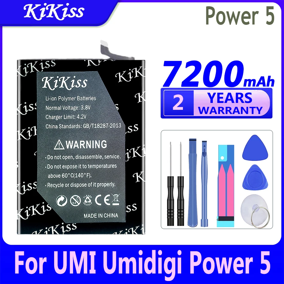 

7200mAh KiKiss Powerful Battery Power5 For Umidigi Power 5 Mobile Phone Batteries