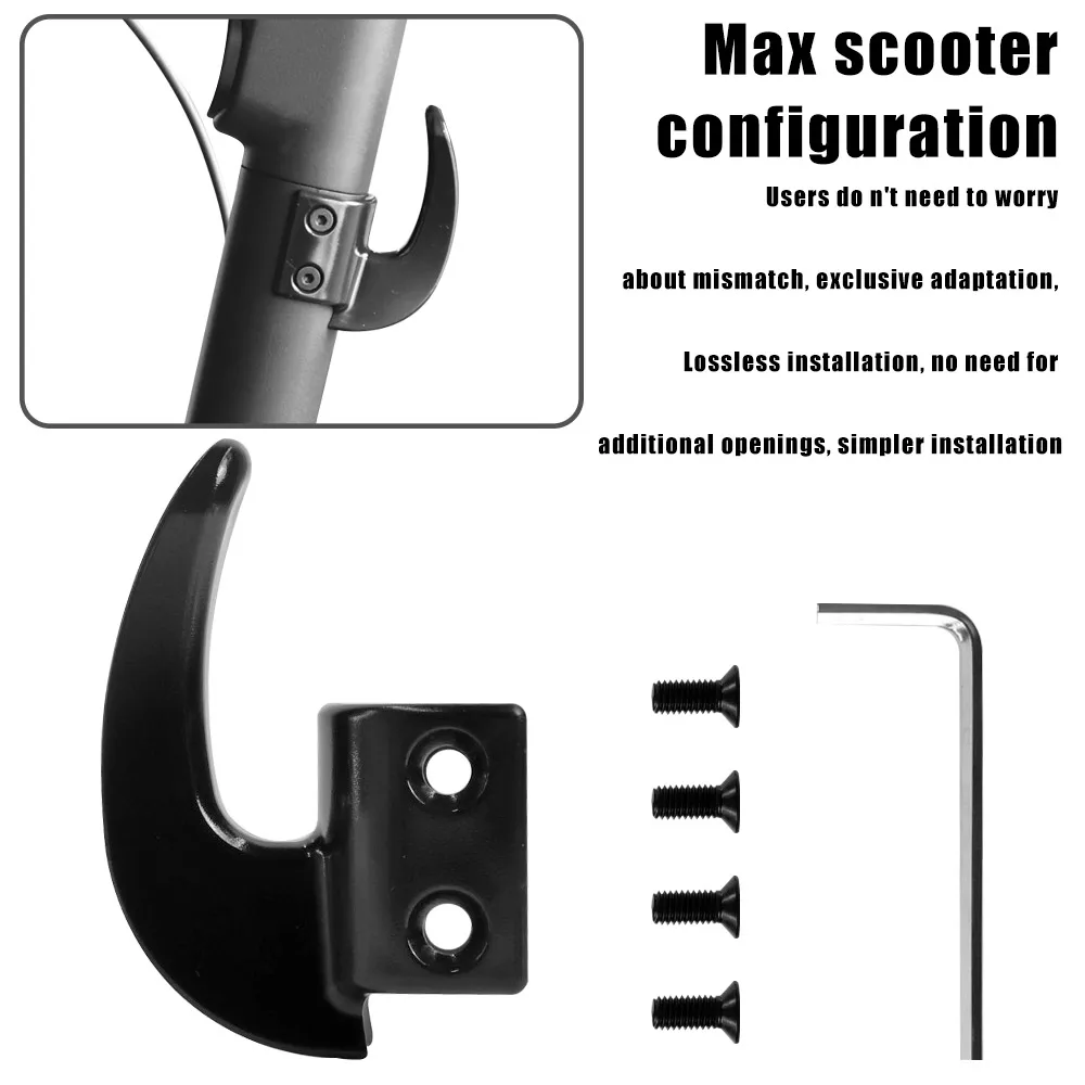 Electric Scooter Storage Hook for Segway Ninebot MAX G30 G30D Skateboard Hanging Bags Claw Curved Hanger Hook screws Accessories