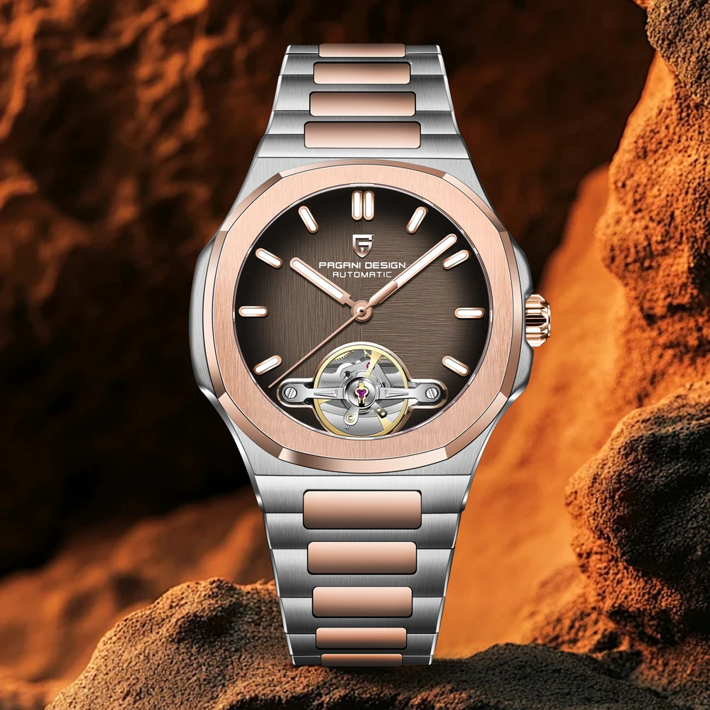 PAGANI DESIGN Watches New Skeleton Tourbillon Automatic Watch Luxury Mechanical Watches For Men Waterproof Stainless Steel Clock