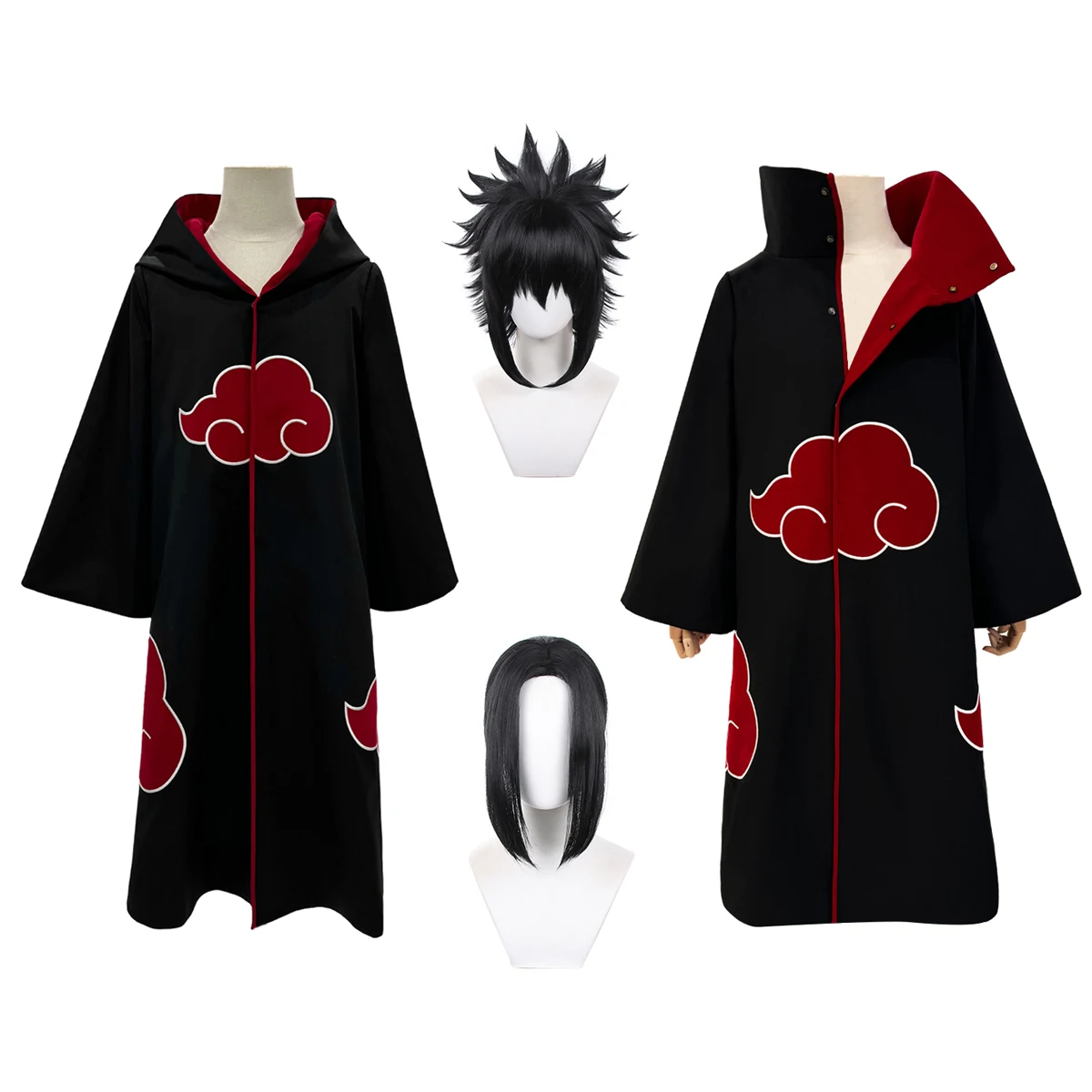 

HOLOUN Anime Uchiha Itachi Uchiha Sasuke Cosplay Costume Embroidery Hawk Team Cloak Pain Konan Sasori Halloween Christmas