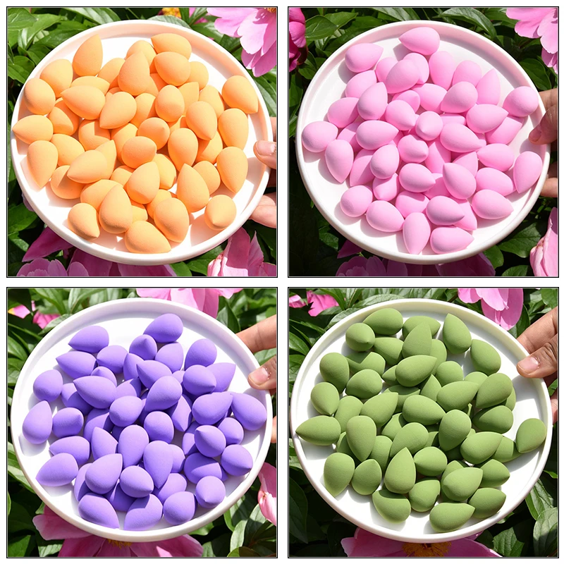 Wholesale 100Pcs Mini Makeup Sponge Small Beauty Egg Cosmetic Powder Puff for Foundation Cream Concealer Make Up Blender Tools