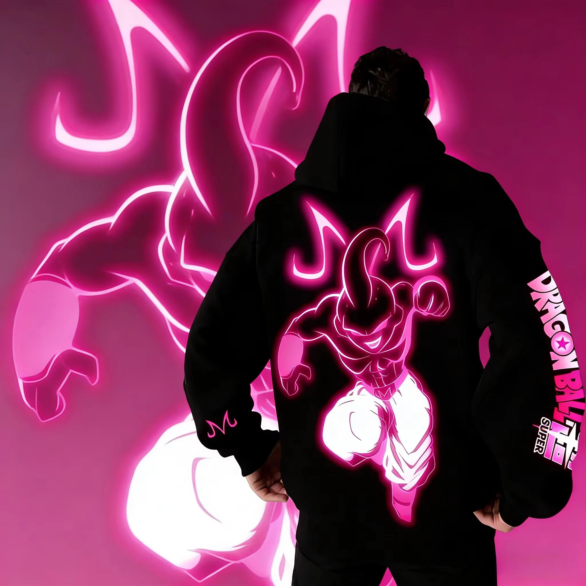 

Dragon Ball 2026 Autumn Winter Oversized Hoodie 100% Cotton Majin Buu Printed Sweatshirt Retro Unisex Pullover for Anime Fans