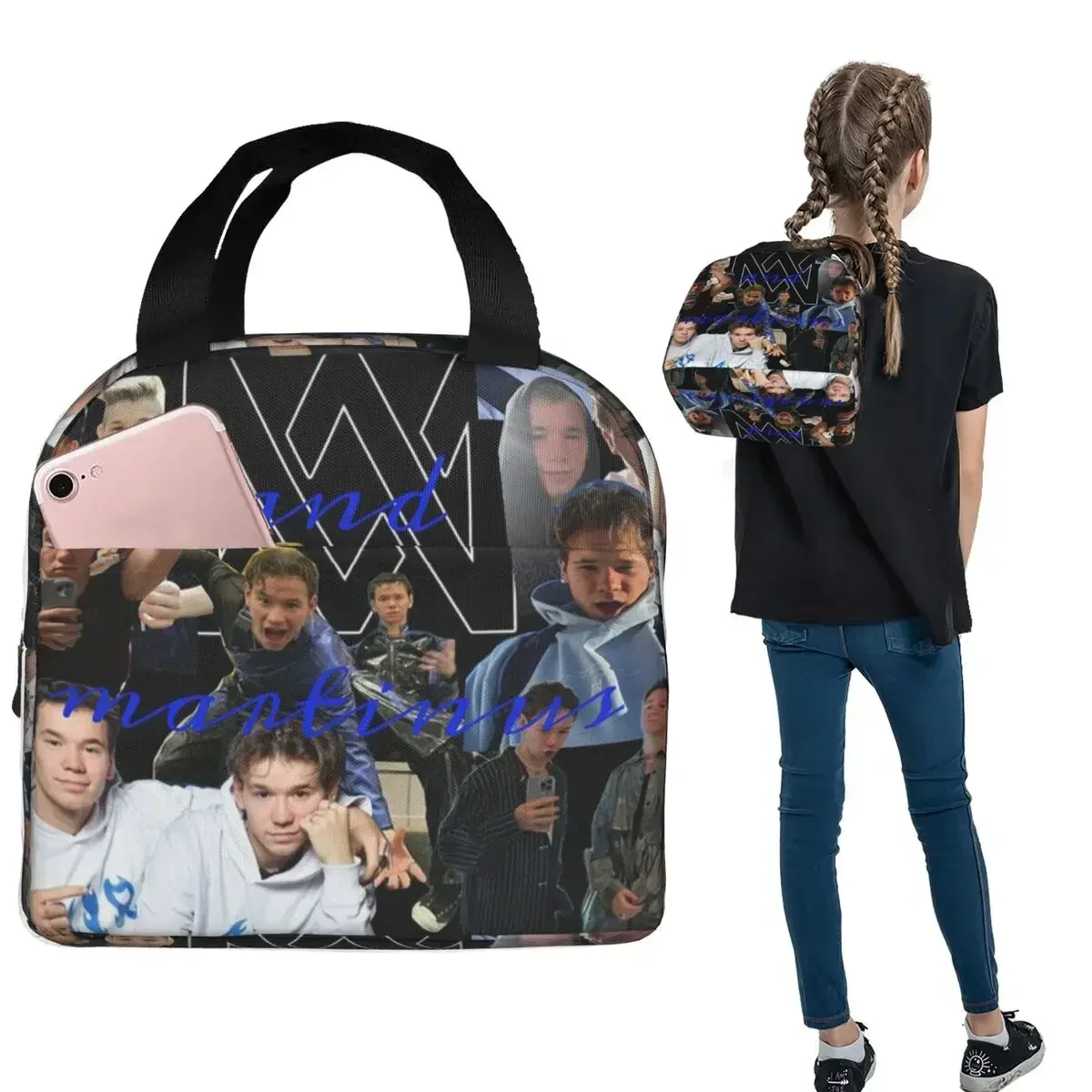 MM Marcus And Martinus Insulated Lunch Bag for Women Children Portable Food Boxes Thermal Lunch Box Tote