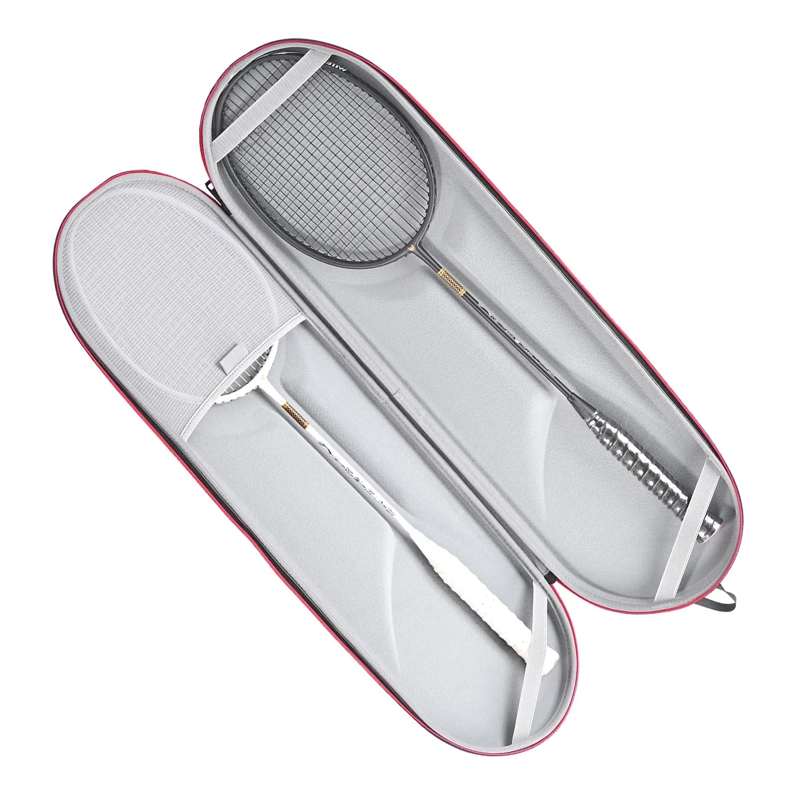 Manufacturer High Quality Waterproof Shock Proof EVA Badminton Racket Case Zipper Closure Portable Shoulder Strap Handle Case)