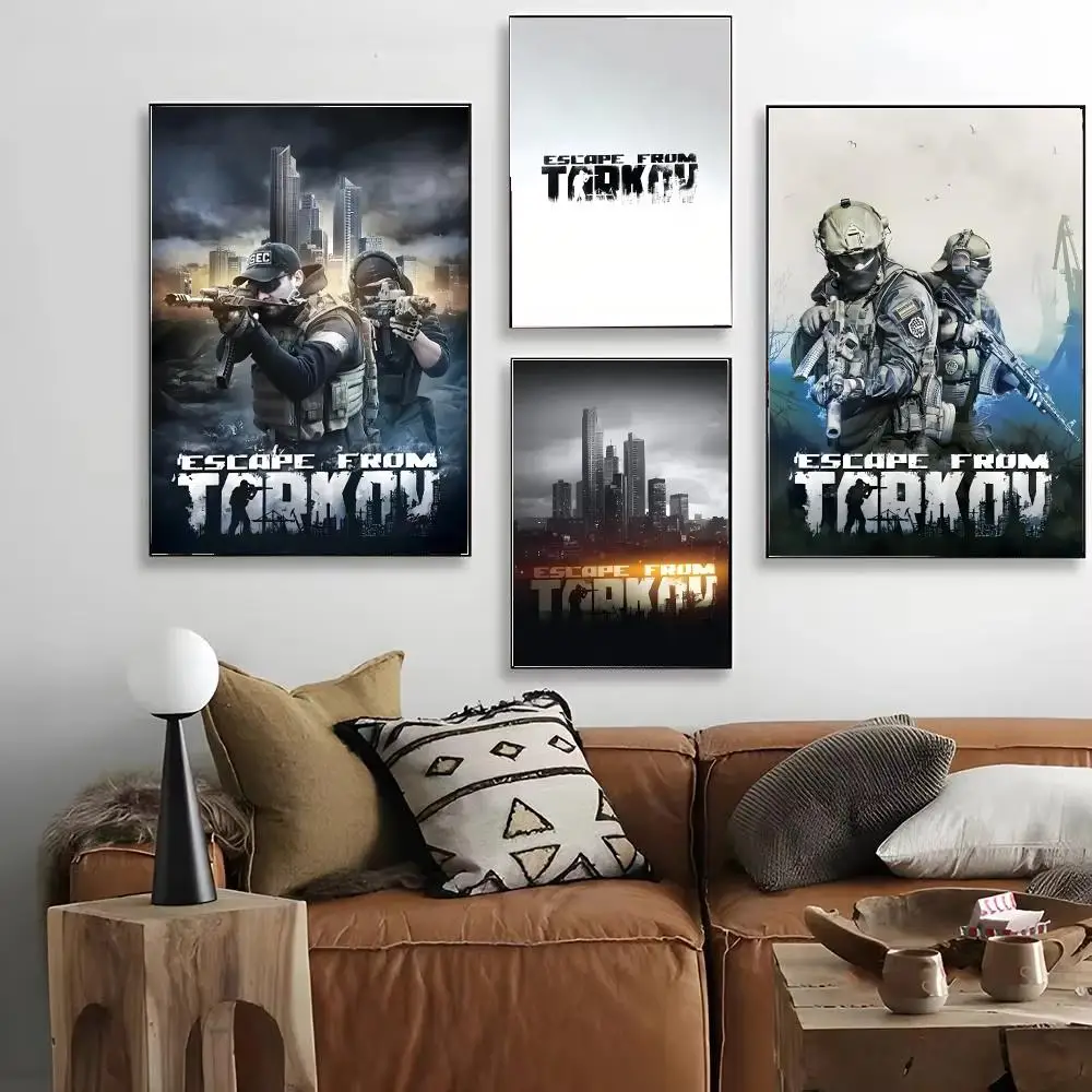 Vedio Game E-Escape from Tarkov Poster HD Decorative Wall Art for Living Room Bedroom Café Stylish Home Décor Gift
