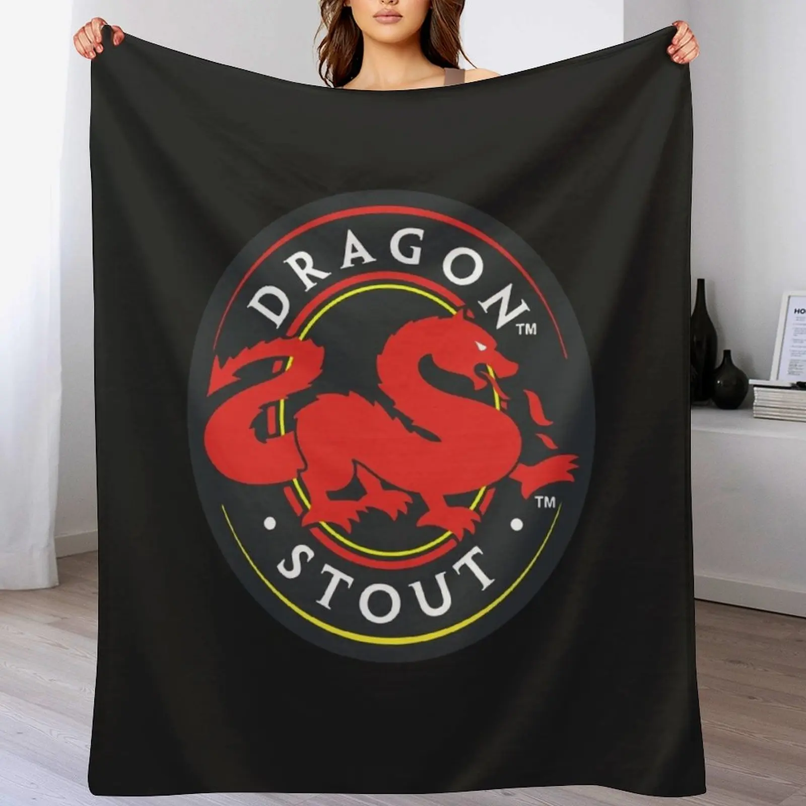 Jamaican Dragon Stout Throw Blanket Soft Big Vintage Picnic Blankets