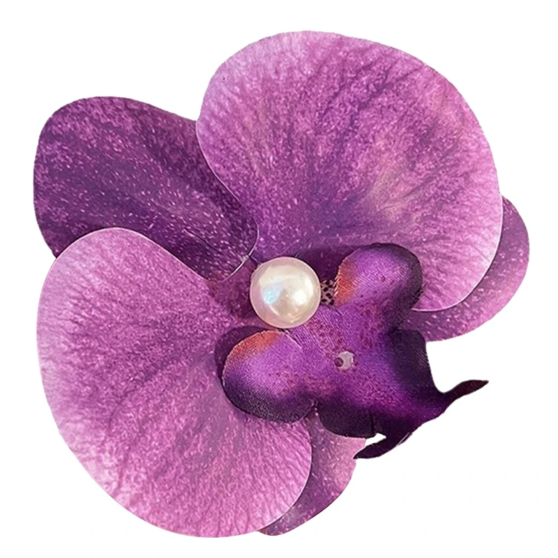 Elegant Flower Hair Clip Unique Hair Barrettes Large Phalaenopsis Hair Clip Hairpin for Weddings and Parties Decors