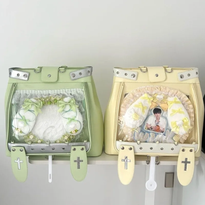 

Рюкзак с кроличьими ушками в стиле аниме «Japanese Pain», 20 см, аниме-концертный болельщик, модная сумка Itabag, большая вместительная повседневная сумка-тоут, кавайный рюкзак для девочек