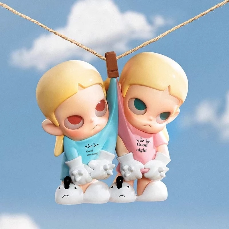 

Коллекционная фигурка POPMART Zsiga Twins, слепая коробка, модная игрушка, милая кукла, подарок, украшение для рабочего стола, автомобиля, экшн-игрушки, фигурки