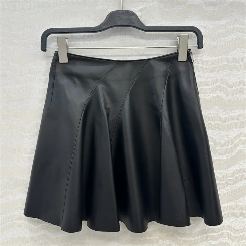 Jupe femme 2025 hiver nouvelle taille haute mince mini jupe véritable peau de mouton patchwork femmes demi-jupe y2k jupe courte décontractée