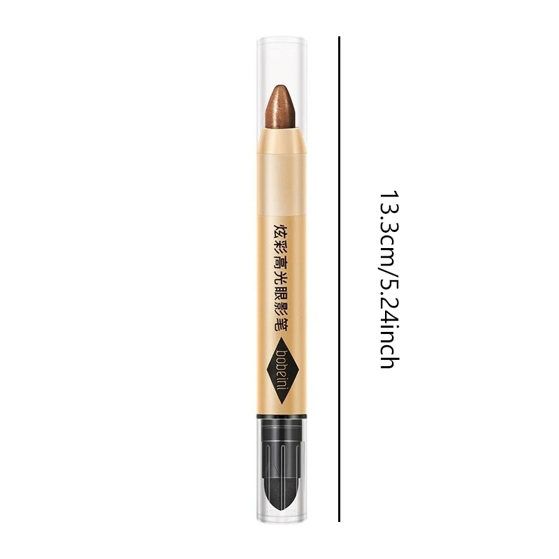 Double-head Eyeshadow Stick Diamond Shimmer Highlighter Pencil Ultra Pigmented Long Lasting Cream Eye Shadow Pen