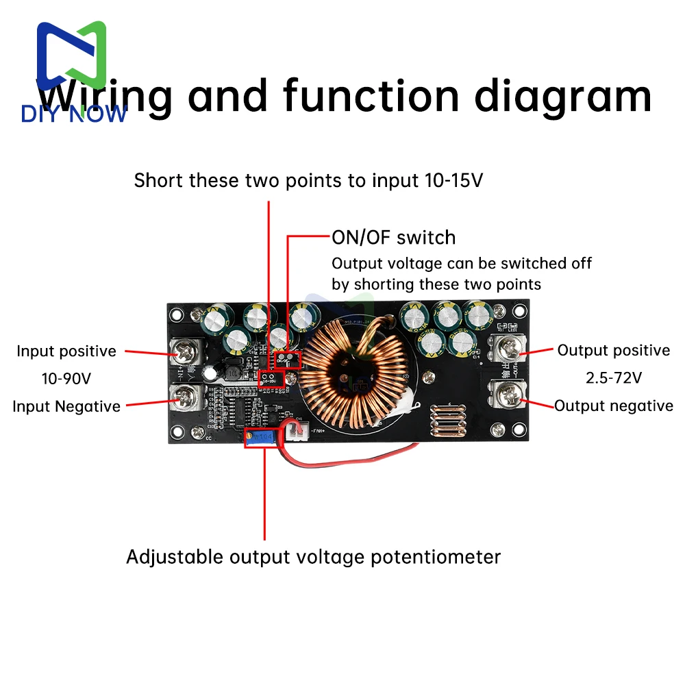 Buck module 800W 1200W 1500W DC-DC buck module 28A 30A 50A verstelbare buck power module constante spanning power module