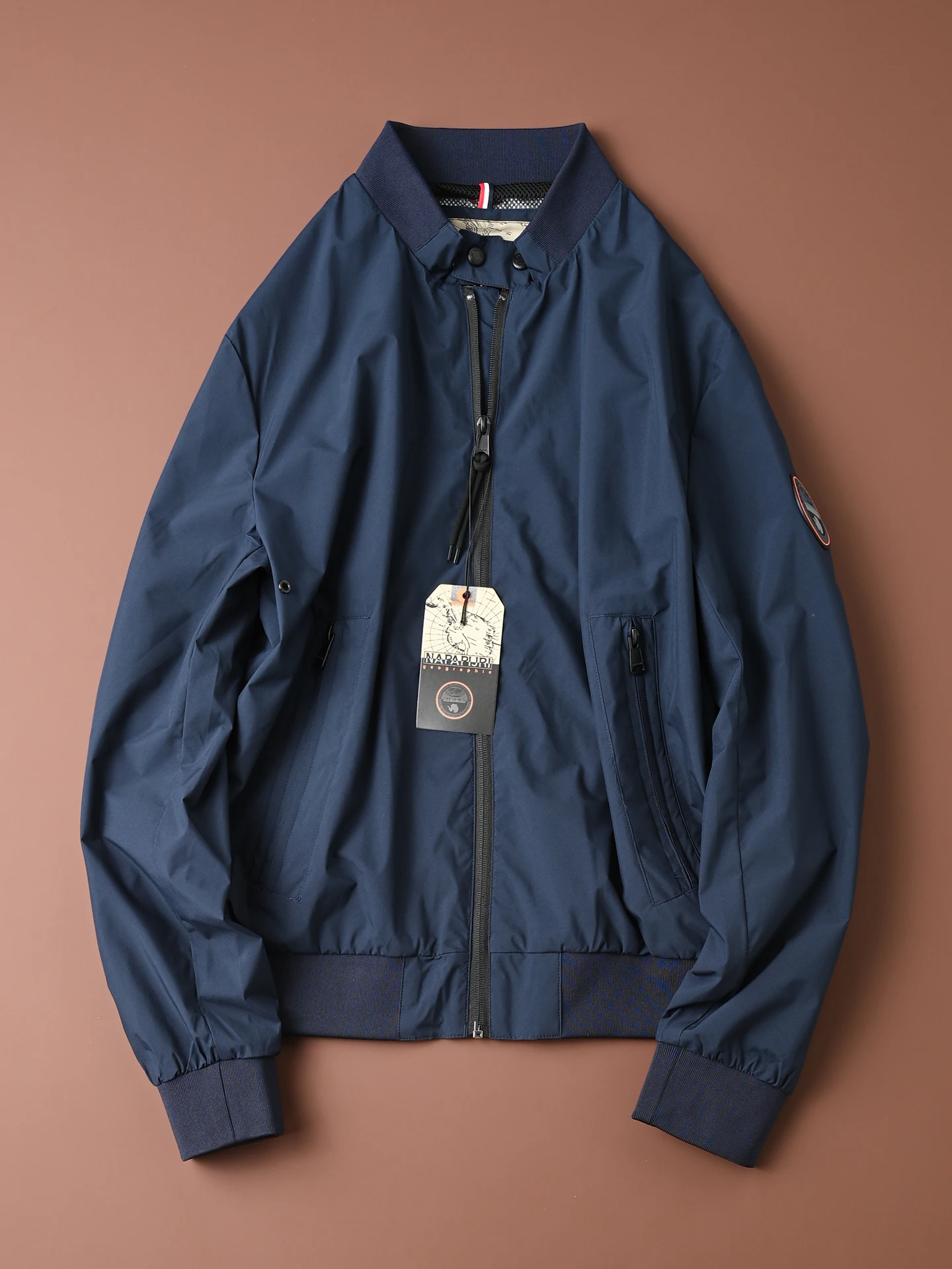 

High-End Men's Baseball Collar Loose Casual Flight Jacket Outerwear Spring Season Original Price 239 Euros Comfortable Fit