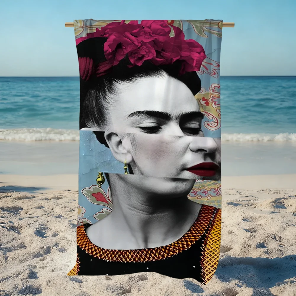 F-frida-a Art Towel Beach Quick Dry Soft K-kahlo-o Pool Towels Gift for Travel Gym Shower Camping Sports