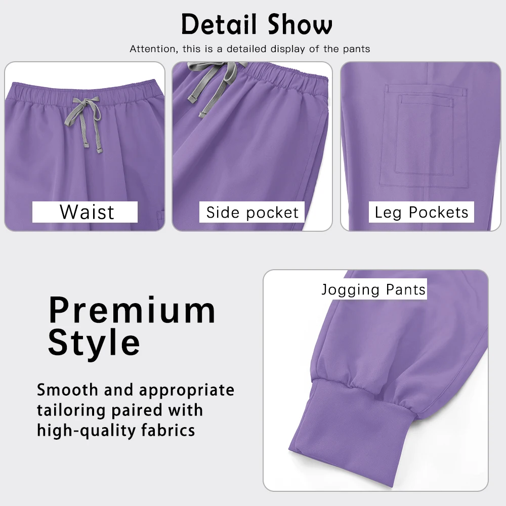 الملحقات الطبية النساء الرجال الدعك أعلى سراويل للجري مجموعة معاطف للأطباء والممرضات سريعة الجافة ملابس العمل تنفس تمتد الملابس السريرية