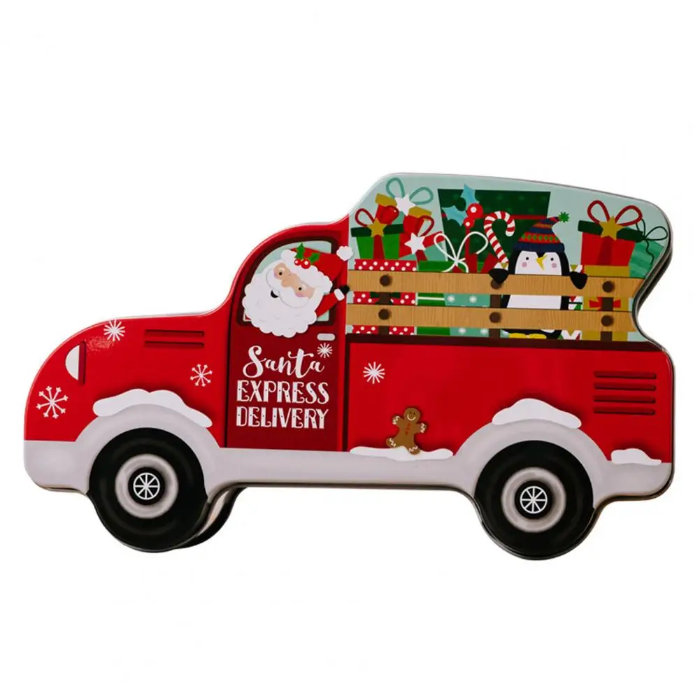 Christmas Car Candy Box Colorful Christmas Car Container Festive Christmas Candy Box with Cartoon Car Design for Holiday