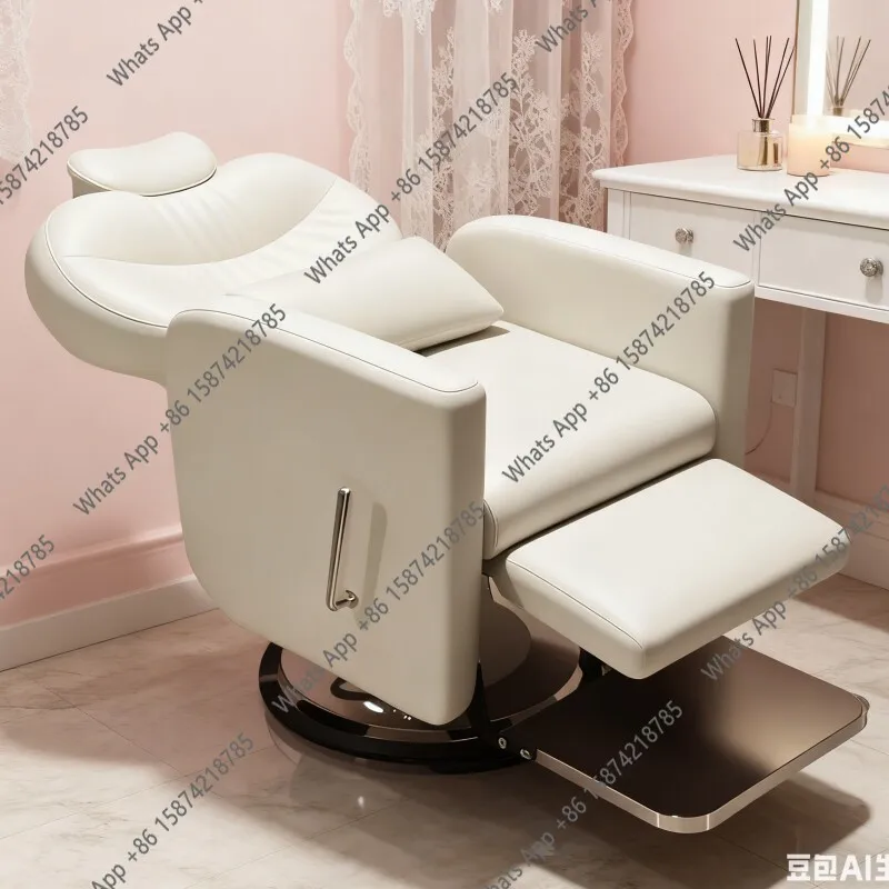 

Df Electric Hair Salon Cutting Barbershop Head Treatment Shaving Face Trimming Scalp Can Be Put Down Hair Care Chair