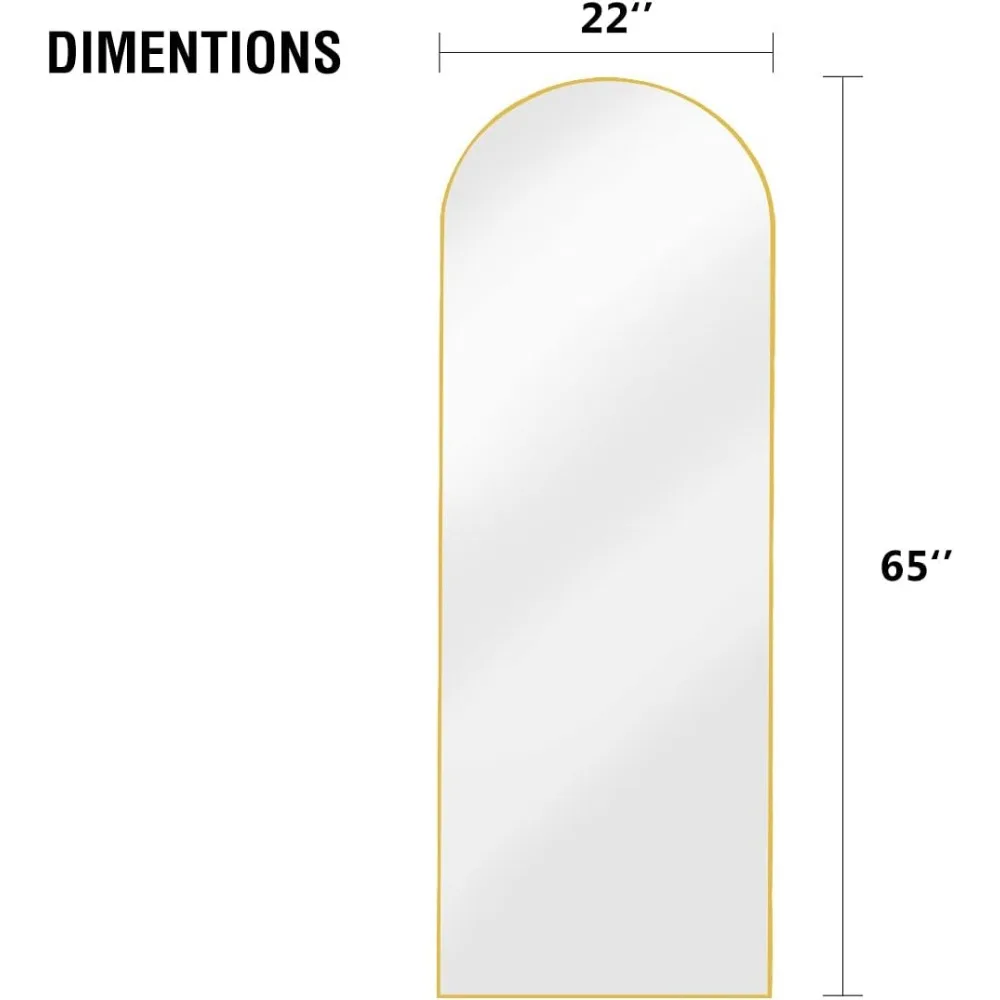 Miroir de sol avec cadre en alliage d'aluminium, suspension sur pied ou penchée sur le mur, miroir de corps pour sol et mur en B