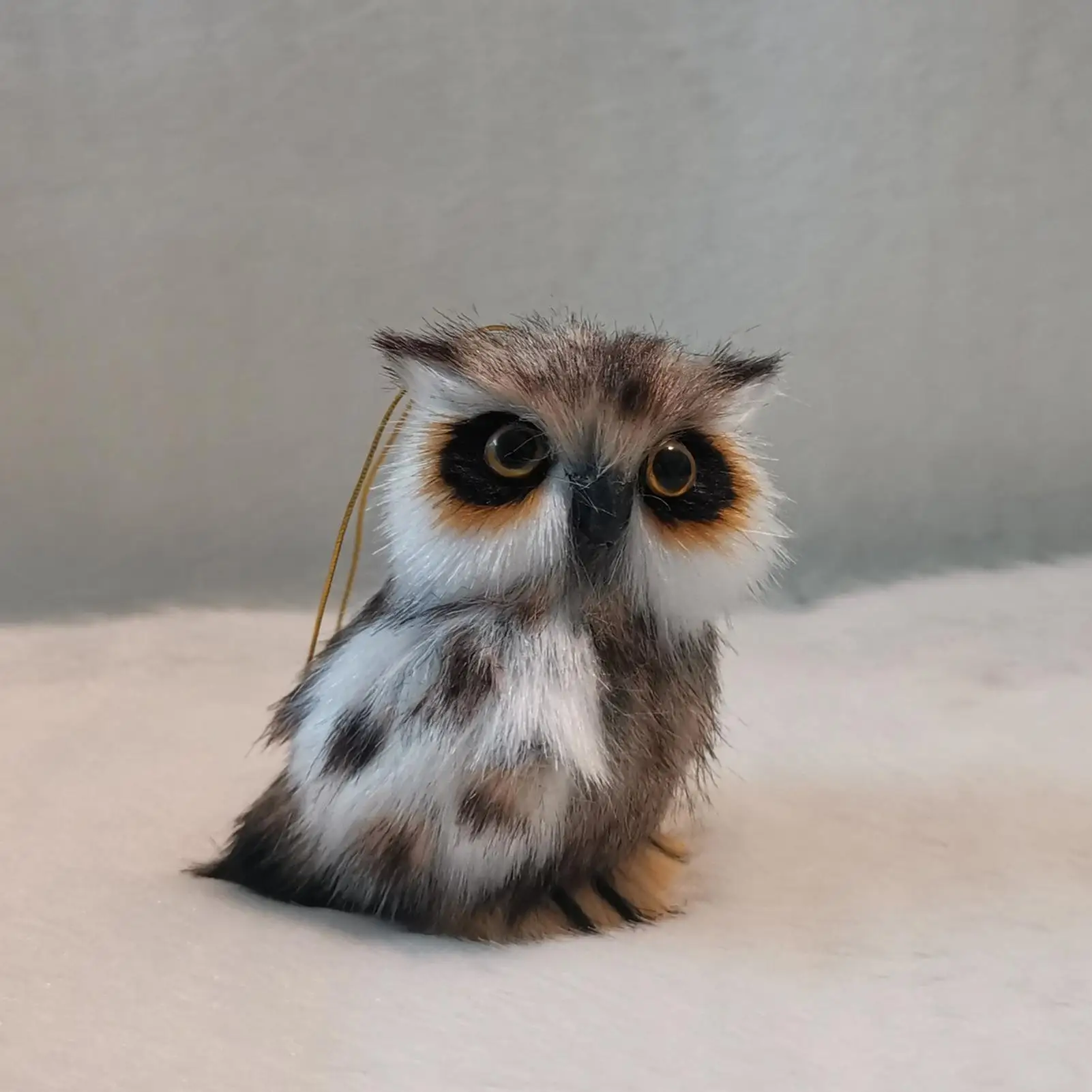 Juguete de peluche de búho realista, diseño de ojos vívidos para pared, puerta, decoración de mochila, habitación de niños, fiesta de cumpleaños, adorno colgante para guardería
