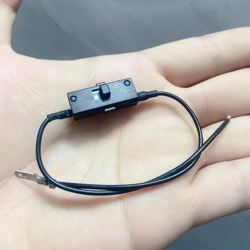 1 piece of hair dryer power switch with wire toggle sliding push plate switch diy use