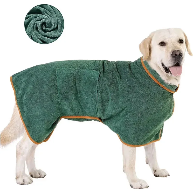 

Cross-Border Pet Bathrobe Quick-Dry Full Body Wrap Breathable Absorbent All-Season Hair Cleaning Dog Bathrobe