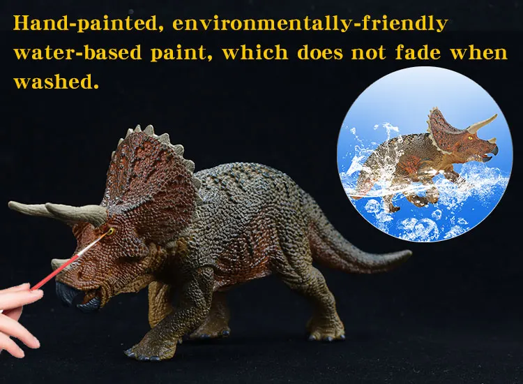 Prähistorische Jurassic Triceratops Dinosaurier-Modell-Actionfigur – hochwertiges PVC-Spielzeug für Kinder, pädagogisches Geschenk – Detail 4
