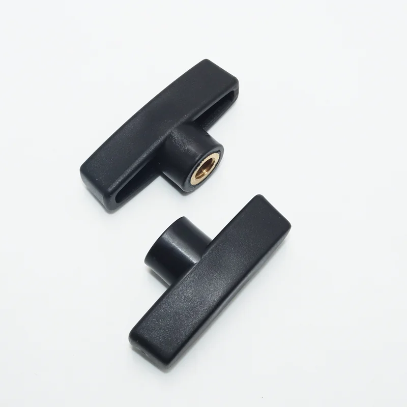 2/4pcs Plum Bakelite Hand Tighten Nut 65# M6 M8 M10 Z-type Butterfly Nut Plastic Handle Screw Cap Straight Type Rubber Head Nut