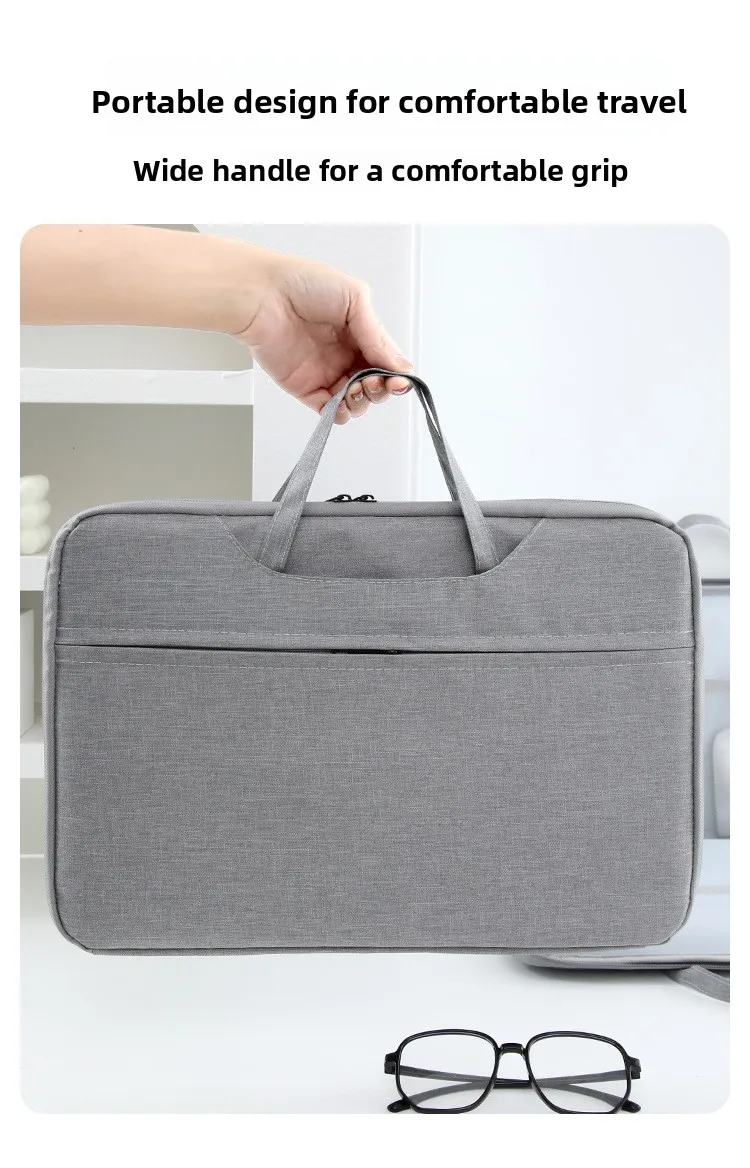 Leichte Laptop-Aktentasche 11,6-15,6 Zoll Wasserdichte Oxford-Handtasche für Geschäftsreisen – Detail 6