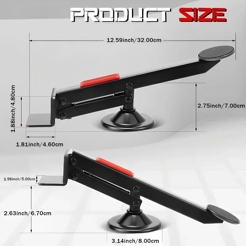 Wytrzymały metalowy podnośnik do drzwi 360 °   Pomoc w montażu windy z panelu drzwiowego aktywowanego za pomocą dźwigni obrotowej umożliwiająca ułatwiony montaż drzwi