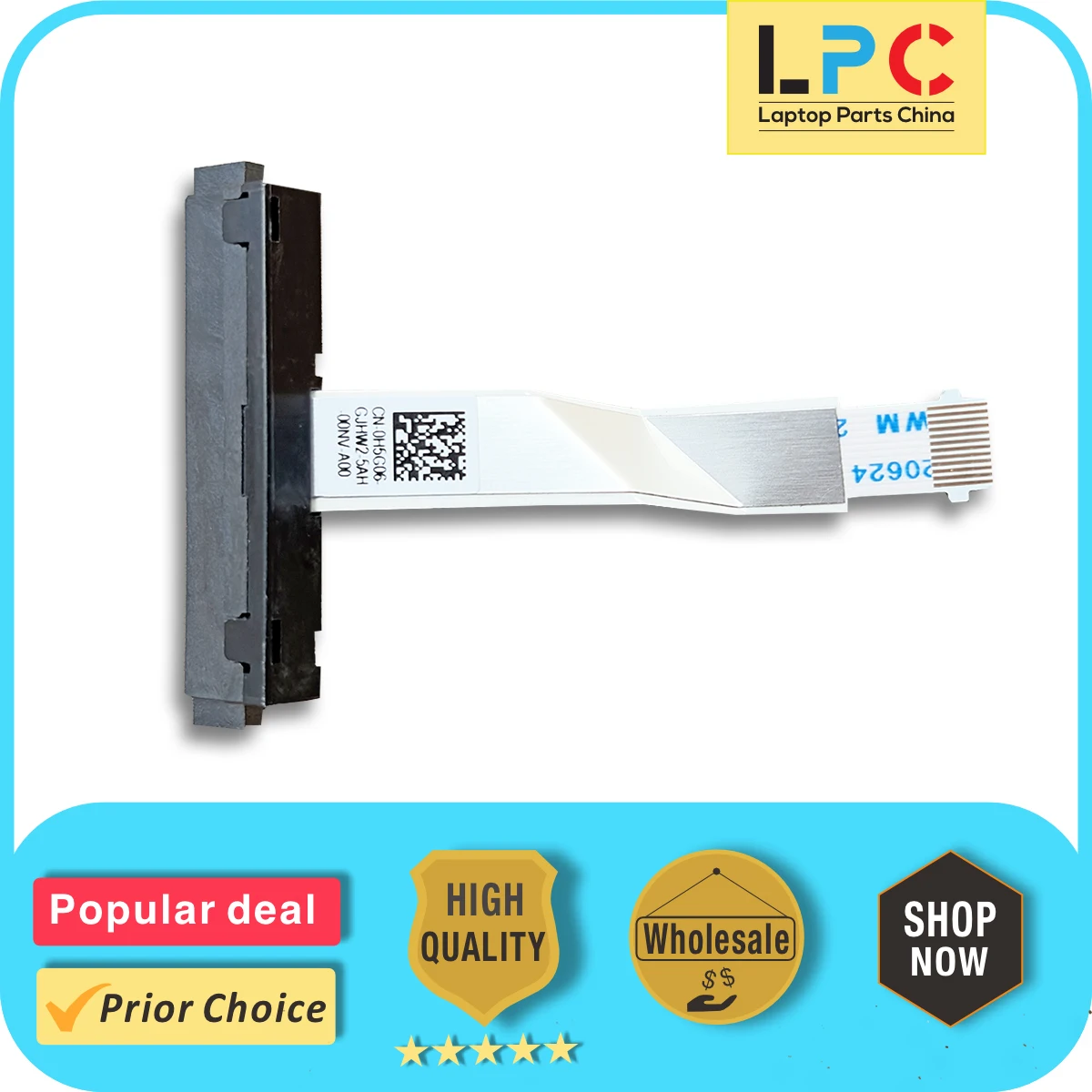 Cable de Disco Duro para Dell Inspiron 14 5455 5458 5459 3458 3459 5468, Nuevo Cable Flexible Conector SATA para Disco Duro de Portátil NBX0001QE00