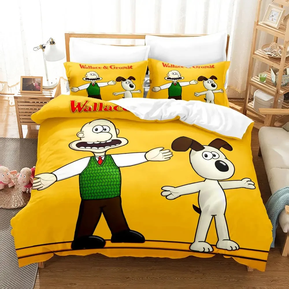 2024 Kawaii Gromit Bedding Set Single Twin Full Queen King Size Aldult Duvet Cover Sets for Boys Bedroom Printed Anime Bed Sheet