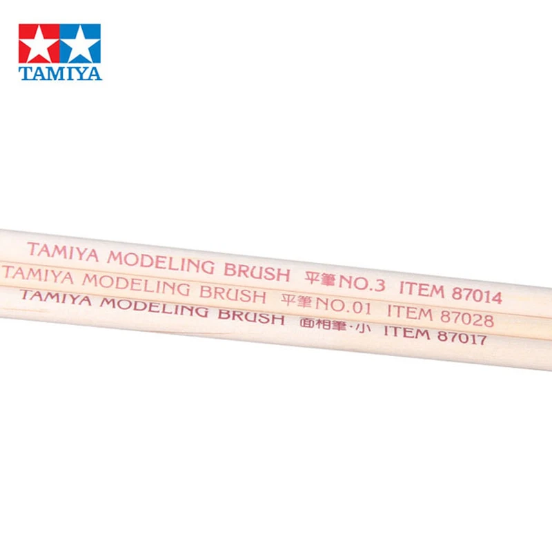 TAMIYA 87066 Modeling Brush 3pcs Coloring Pen Paint Brush Set Basic Style Special Coloring Flat Pen Line Drawing Pens for Model