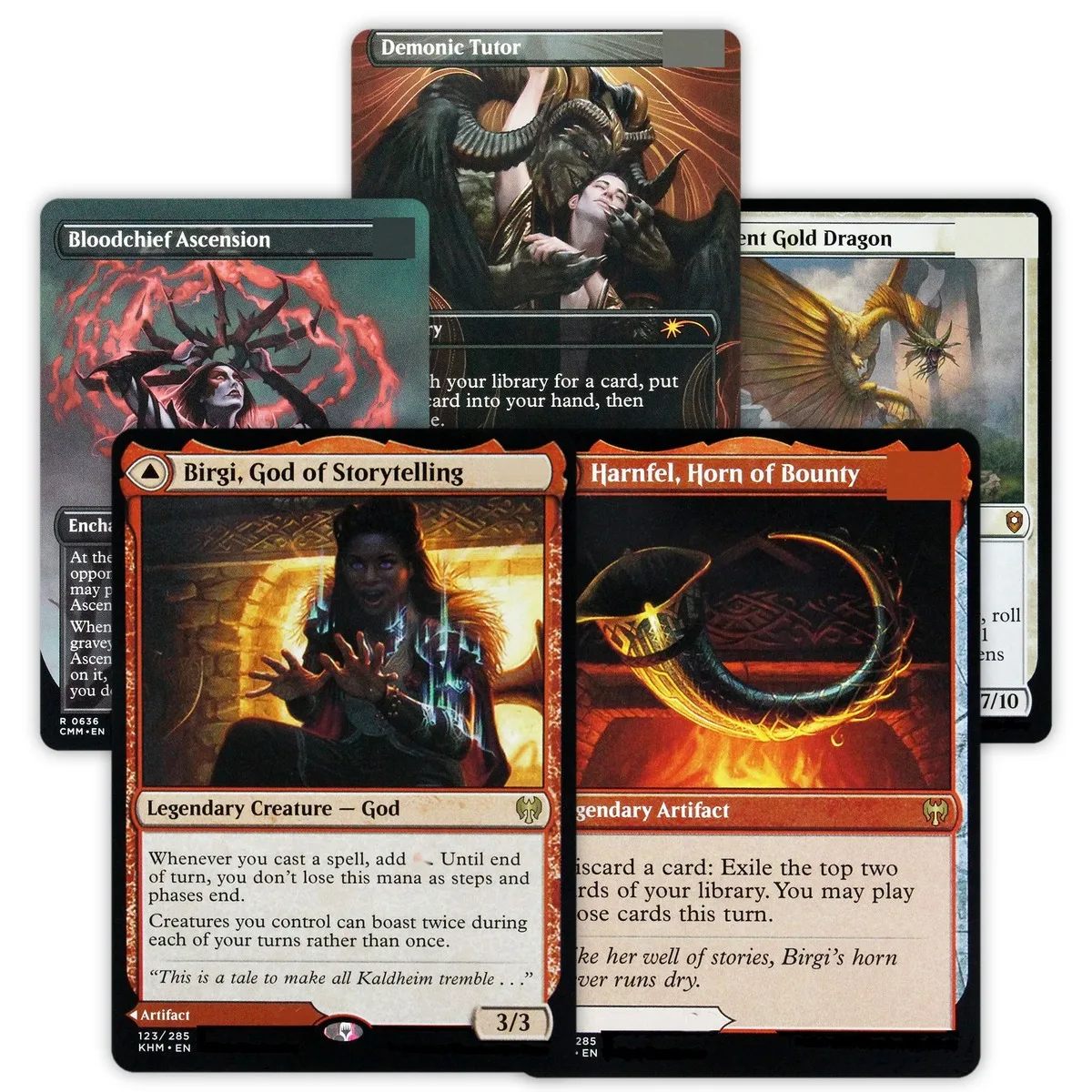 Holo MSH LTR Bloodchief Ascension/Ancient Gold Dragon/Harnfel, Horn TCG Proxy Cards Custom Game Collection Trading Cards