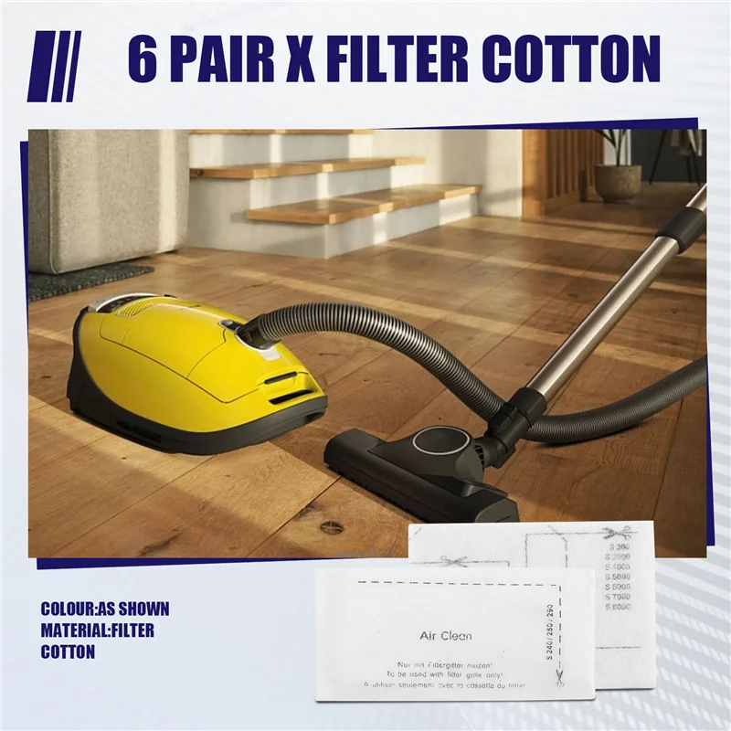 B47B-Vacuum Cleaner Filters For  Complete S8340 S8360, C1 C2 C3, Exhaust Filter Replacement Parts Filter Sets