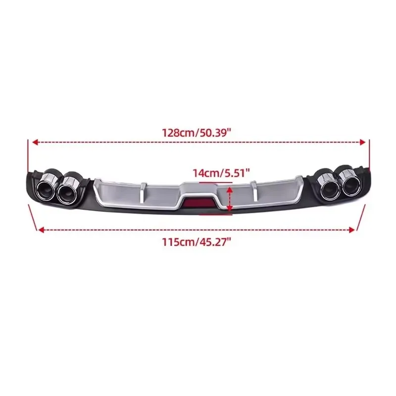 For 2016-2025 Suzuki Brezza/Urban Cruiser Rear Diffuser Bumper Lips Splitter Spoiler Exhaust Tailpipe Body Kit Accessories