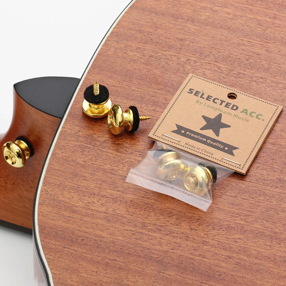 Stability With 2 Pcs Guitar Strap Button Locks For Bass Ukulele And Electric Guitar Includes Screws For Installation