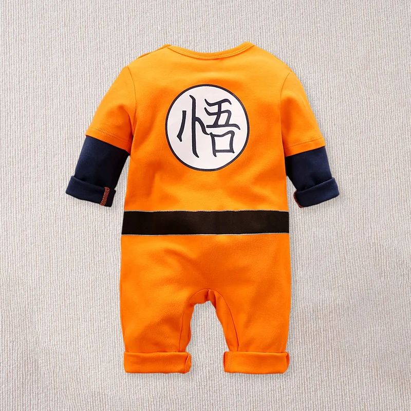 Newborn Baby Spring Autumn Sleeve One‑Piece Romper Pure Cotton Soft Breathable Anime Party Jumpsuit 0‑18M