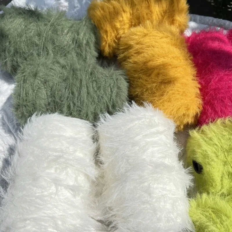 

Faux Fur Soft Long Hair Mink Wool Yarn, Cashmere Hand Knitting Yarn, Crochet Thread, DIY Sweater Scarf Blanket Clothing, 500g