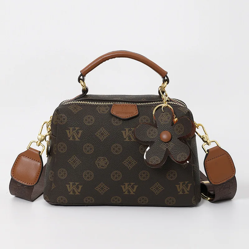 

2025 Vintage Print Tote Bag, Women's Luxe Shoulder Purse, Chic Square Crossbody Day to Night Bag, Casual Sling Bag, Minimalist