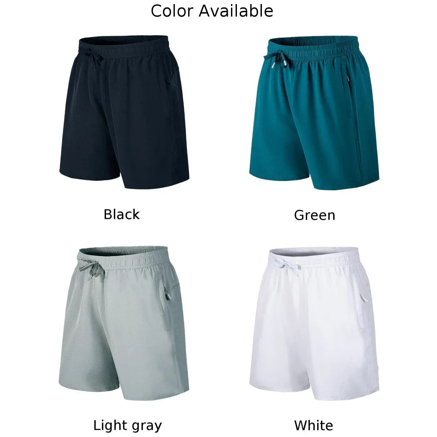 Pantalones cortos informales de seda de hielo para hombre, Shorts de playa para ejercicio al aire libre, de secado rápido para correr, trotar,