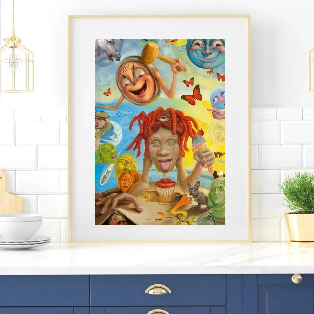 Rapper T-Trippie R-Redd Poster Home Room Decor Livingroom Bedroom Aesthetic Art Wall Painting Stickers