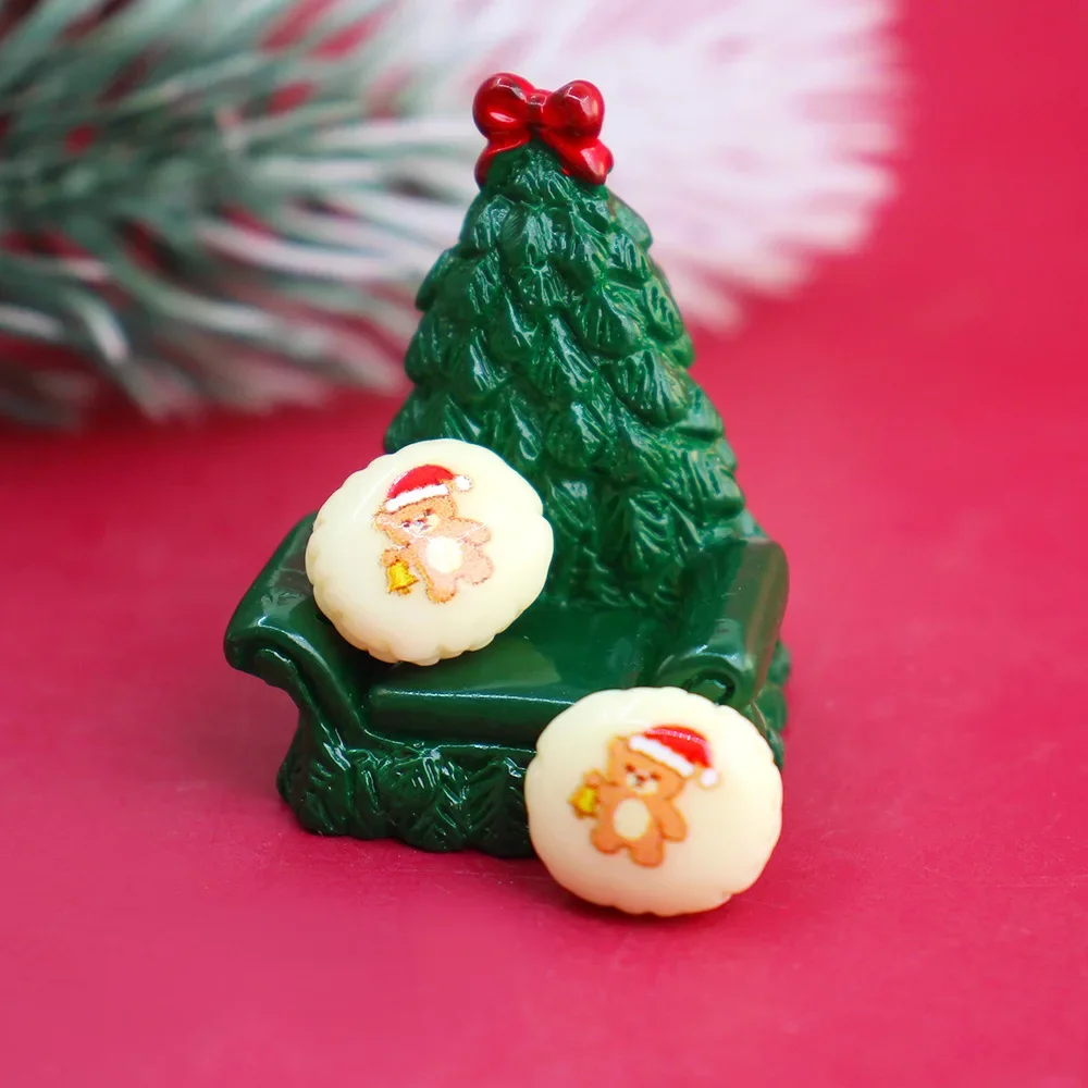 DIY50Pcs New Christmas Tree Single Sofa Resin Miniature Micro Landscapes Park Figurines Crafts Bonsai Doll House Fairy